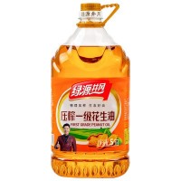 綠源井岡壓榨一級(jí)花生油5L 純花生食用油 物理壓榨糧油批發(fā)