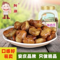 禮袋瓶裝蘭花豆 牛肉味開花蠶豆 批發(fā)廠家供應(yīng)罐裝炒貨商超零食