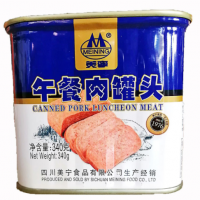 美寧午餐肉罐頭戶外罐頭食品早餐火鍋食材批發(fā)